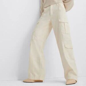 Rag & Bone Size 29 Cream Cargo Jeans Baggy Y2K
